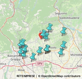 Mappa Via Cardinal la Fontaine, 31017 Paderno del Grappa TV, Italia (6.92063)