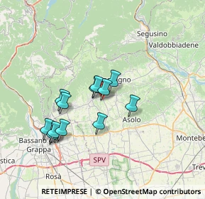 Mappa Via Cardinal la Fontaine, 31017 Paderno del Grappa TV, Italia (5.77667)