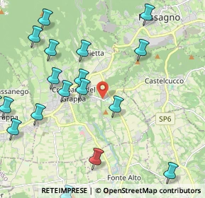 Mappa Via Roma, 31017 Pieve del Grappa TV, Italia (2.8225)