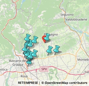 Mappa Via Roma, 31017 Pieve del Grappa TV, Italia (6.65)