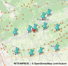 Mappa Via Roma, 31017 Paderno del Grappa TV, Italia (4.10818)