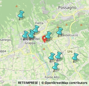 Mappa Via Roma, 31017 Paderno del Grappa TV, Italia (1.76455)