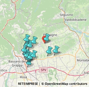 Mappa Via Roma, 31017 Paderno del Grappa TV, Italia (6.72714)