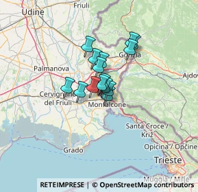 Mappa Piazza Guglielmo Oberdan, 34077 Ronchi dei Legionari GO, Italia (7.22533)