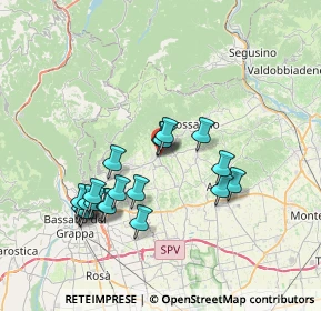 Mappa Via IV Novembre, 31017 Crespano del Grappa TV, Italia (6.9585)