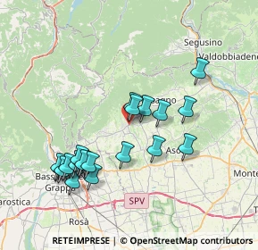 Mappa Via IV Novembre, 31017 Crespano del Grappa TV, Italia (7.3625)