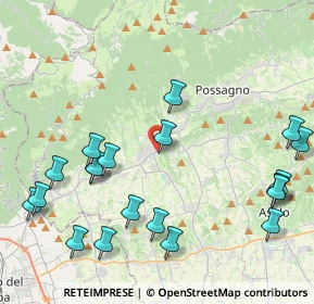 Mappa Via IV Novembre, 31017 Crespano del Grappa TV, Italia (5.0595)