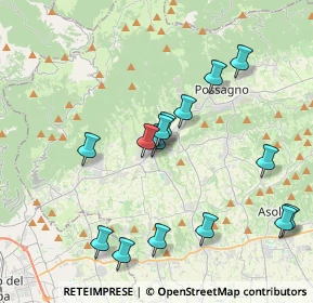 Mappa Via IV Novembre, 31017 Crespano del Grappa TV, Italia (3.936)