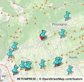 Mappa Via IV Novembre, 31017 Crespano del Grappa TV, Italia (5.43471)