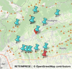 Mappa Via IV Novembre, 31017 Crespano del Grappa TV, Italia (3.85929)