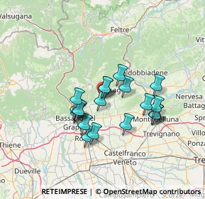 Mappa Via IV Novembre, 31017 Crespano del Grappa TV, Italia (10.977)