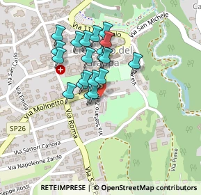 Mappa Via IV Novembre, 31017 Crespano del Grappa TV, Italia (0.171)