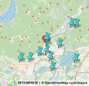 Mappa Via Guglielmo Marconi, 22037 Ponte Lambro CO, Italia (3.59917)