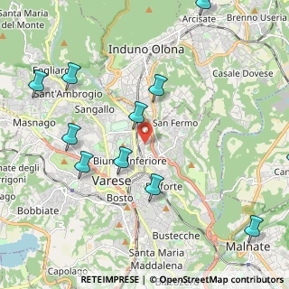 Mappa Via Valgella, 21100 Varese VA, Italia (2.56636)