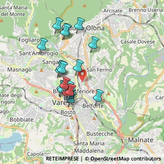 Mappa Via Valgella, 21100 Varese VA, Italia (1.5835)