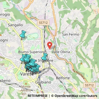 Mappa Via Valgella, 21100 Varese VA, Italia (1.249)