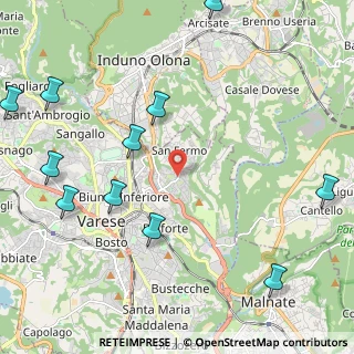 Mappa Via Brennero, 21100 Varese VA, Italia (2.85091)