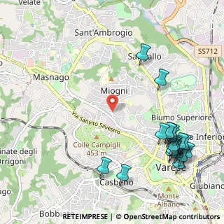 Mappa Via Enrico Cernuschi, 21100 Varese VA, Italia (1.3745)