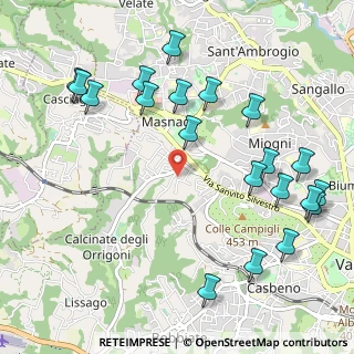 Mappa Via Cantoreggio, 21100 Varese VA, Italia (1.2505)