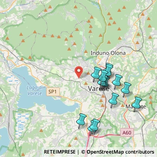 Mappa Via Cantoreggio, 21100 Varese VA, Italia (4.12571)