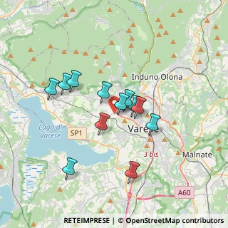 Mappa Via Cantoreggio, 21100 Varese VA, Italia (2.88417)