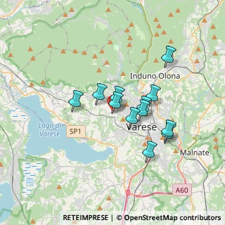 Mappa Via Cantoreggio, 21100 Varese VA, Italia (2.73333)