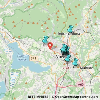 Mappa Via Cantoreggio, 21100 Varese VA, Italia (2.81455)