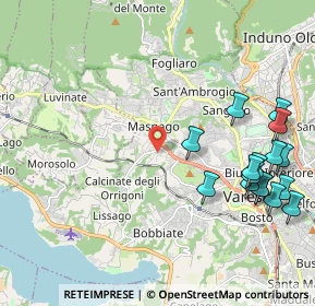 Mappa Via Cantoreggio, 21100 Varese VA, Italia (2.55625)