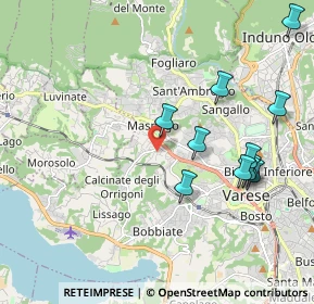 Mappa Via Cantoreggio, 21100 Varese VA, Italia (2.09455)