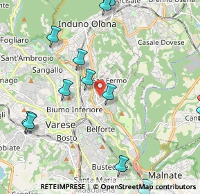 Mappa Via Ambrosini Don Giuseppe, 21100 Varese VA, Italia (2.66462)
