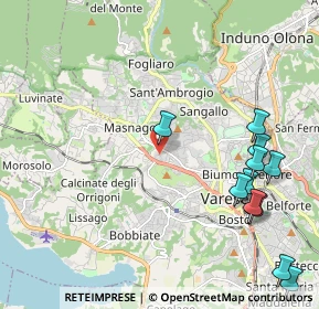 Mappa Via Fratelli Bandiera, 21100 Varese VA, Italia (2.61455)