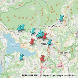 Mappa Via Fratelli Bandiera, 21100 Varese VA, Italia (2.97417)
