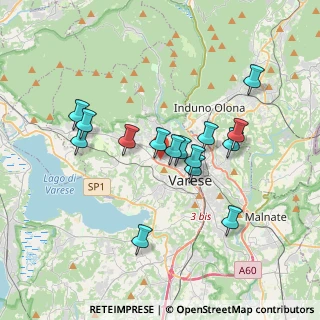 Mappa Via Fratelli Bandiera, 21100 Varese VA, Italia (3.168)