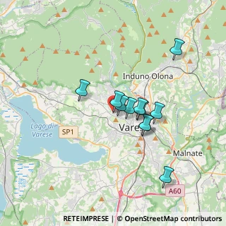 Mappa Via Fratelli Bandiera, 21100 Varese VA, Italia (2.70545)