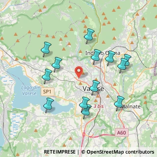 Mappa Via Fratelli Bandiera, 21100 Varese VA, Italia (3.92308)