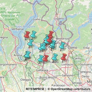 Mappa Via C. de Cristoforis, 21100 Varese VA, Italia (9.885)