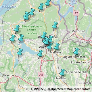 Mappa Via Rinaldo Arconati, 21100 Varese VA, Italia (7.8255)