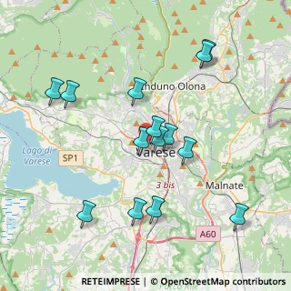 Mappa Via Dante Alighieri, 21100 Varese VA, Italia (3.77714)