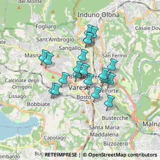 Mappa Via San Martino Della Battaglia, 21100 Varese VA, Italia (1.386)