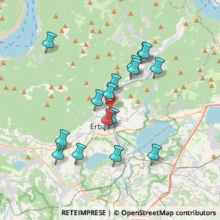 Mappa Via Piave, 22036 Erba CO, Italia (3.565)