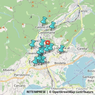 Mappa Via D'Oggiono, 22036 Erba CO, Italia (1.33)