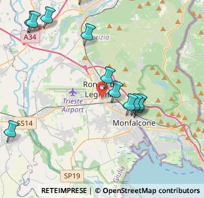 Mappa Via Volontari della Libertà, 34077 Ronchi dei Legionari GO, Italia (4.77692)