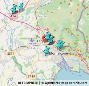 Mappa Via Volontari della Libertà, 34077 Ronchi dei Legionari GO, Italia (3.62091)