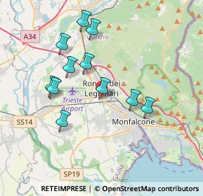 Mappa Via Volontari della Libertà, 34077 Ronchi dei Legionari GO, Italia (3.41818)