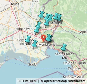 Mappa Via Volontari della Libertà, 34077 Ronchi dei Legionari GO, Italia (11.245)