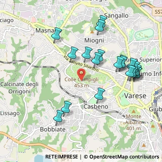 Mappa Via dei Campigli, 21100 Varese VA, Italia (1.07)