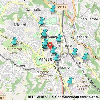 Mappa Via Giuseppe Speroni, 21100 Varese VA, Italia (0.905)