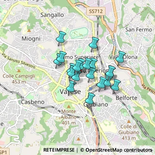 Mappa Via Vincenzo Dandolo, 21100 Varese VA, Italia (0.5865)