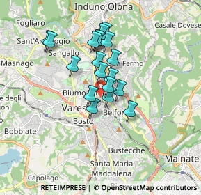 Mappa Via Ulisse Merini, 21100 Varese VA, Italia (1.31211)