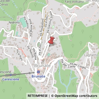 Mappa Via Giacomo Scalini, 18, 22034 Brunate CO, Italia, 22034 Brunate, Como (Lombardia)